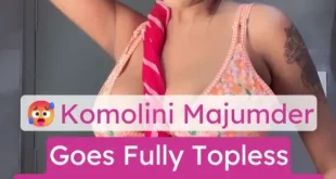 Famous Influencer Komolini Majumder Goes Fully Topless Showing Her Big Boobs Multiple Nipple Slips