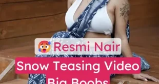 Resmi Nair Most Surprising Video Teasing Her Big Boobs in Snow Pissing and Playing With Pussy