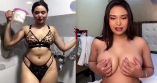 Currly Quinn Playing Teasing Boobs and Showing Ass in Thong Bikini on Tango Live