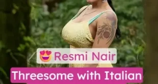 Desi MILF Resmi Nair Threesome Nude Blows Italian Man