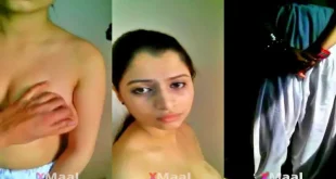 School GF Show Her Big Tits MMS