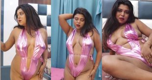 Sexy Jhilik Roy Teasing Ass in a Barely There String Monokini App Content