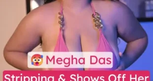 Busty Insta Model Megha Das Shows Off Her Big Boobs and Juicy Ass in Pink Lingerie