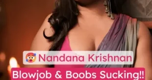 Desi Babe Nandana Krishnan Blowjob & Boob Sucking