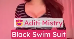 Aditi Mistry Viral Black Swim Suit Nude Boobs Pop out 40-Minute Live Recording