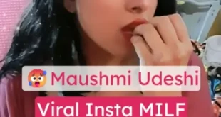 Desi MILF Maushmi Udeshi Nude Dancing and Teasing Her Boobs in Fluffy Robe