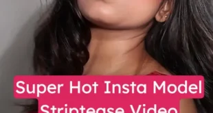 Beautiful Insta Model Striptease Topless Boobs Show & Tease