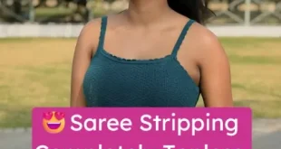 Sanchita Bose strips naked, removing her saree and going completely topless, showing off her boobs with her face