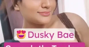 Dusky Bae Nude Completely Topless Showing and Pressing Her Huge Boobs