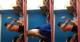 Chubby girl was quickly fucked by lifting her skirt and sliding her panty