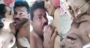 I sucked my wife's big boobs and fucked her sexy wife