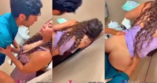 Rich Girlfriend Bathroom Fuck MMS