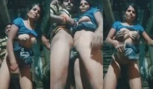 Rural Bhabhi gets her pussy fucked while standing