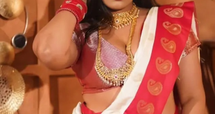 Insta Model Anjali Gaud Saree Stripping 2 Videos Pressing her Boobs and Fingering